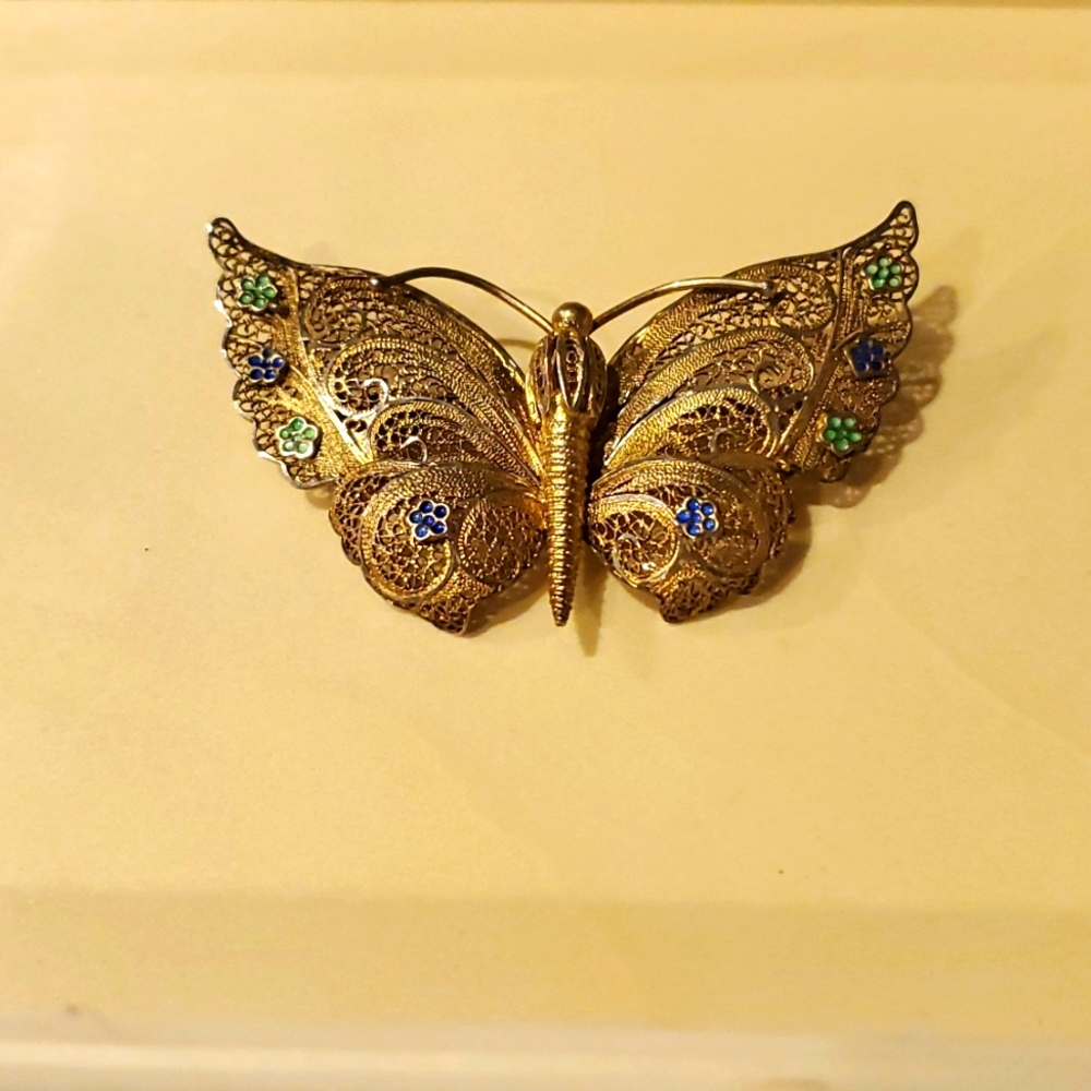 Vintage Butterfly Brooche